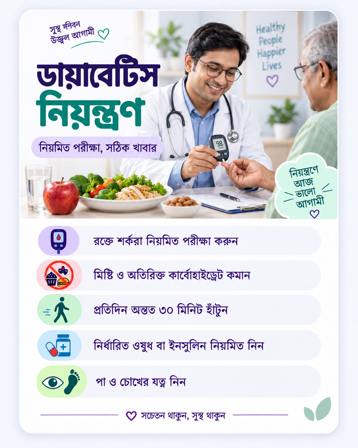ডায়াবেটিস নিয়ন্ত্রণ
