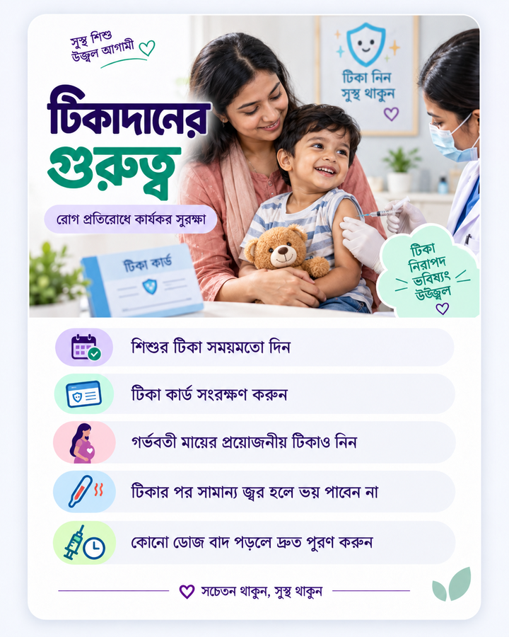 টিকাদানের গুরুত্ব